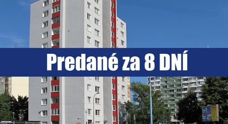 PREDANÉ ZA 8 DNÍ: Hľadáte 3 izbový byt v Petržalke pri Ovsišti?