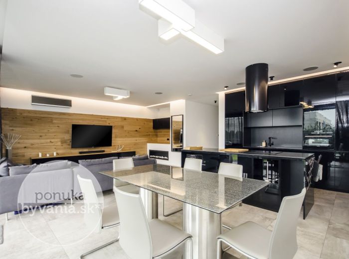 PRENAJATÉ - BELLOVA, 3-i byt, 106 m2 - lukratívna novostavba, ZARIADENÝ ARCHITEKTOM, 120 m2 terasa, 2x parkovacie státie, PRESTÍŽNA REZIDENCIA