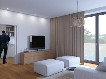 Novostavba v centre  - Jedinečné byty s 24 hod recepciou. Dvojizbový byt 4/07, 55.61 m2