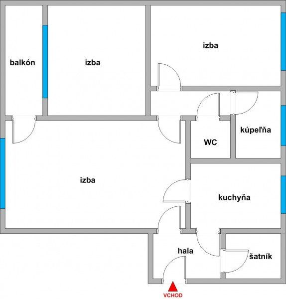 BOND REALITY - Prenájom 3 izb. bytu s balkónom, Osloboditeľská ul. Vajnory