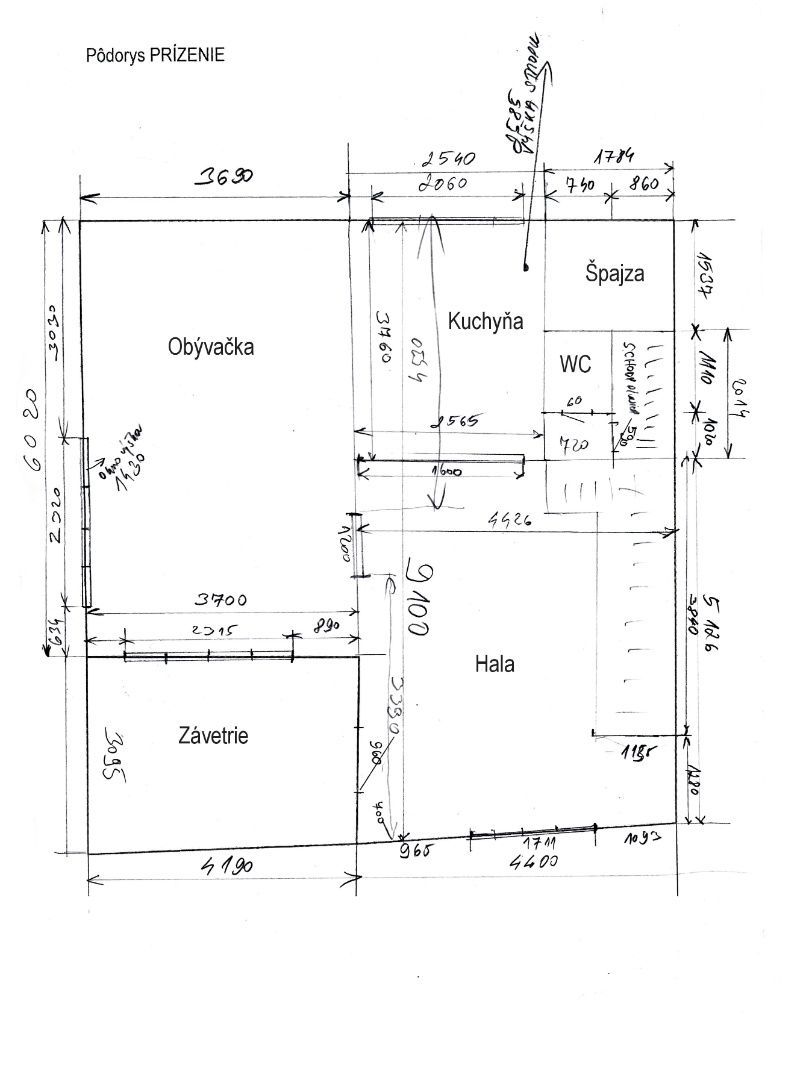 REZERVOVANÝ - GA-Hody: Predaj 1posch. 4izb RD úžitk. 216m2 pozemok 1163m2