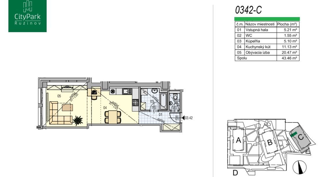 BOND REALITY – VÝNIMOČNÝ, PRIESTRANNÝ 1 IZB. BYT NOVOSTAVBA, RUŽINOV/NIVY.