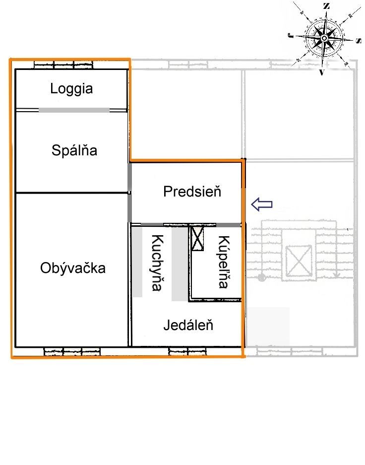 REZERVOVANE_GA - SNP: Predaj čiastč. rekonštr. 2izb bytu 66m2 OV 4/7posch