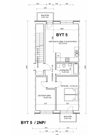 DELTA |  3 izbový byt, Bernolákovo, 65,19 m2