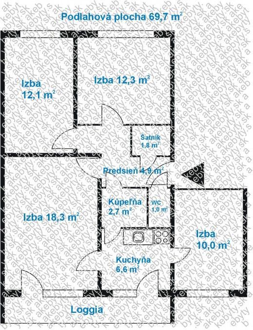 BOND REALITY – Slnečný 4 izbový byt s priestrannou loggiou v tichej lokalite Landauova ul., Dúbravka.