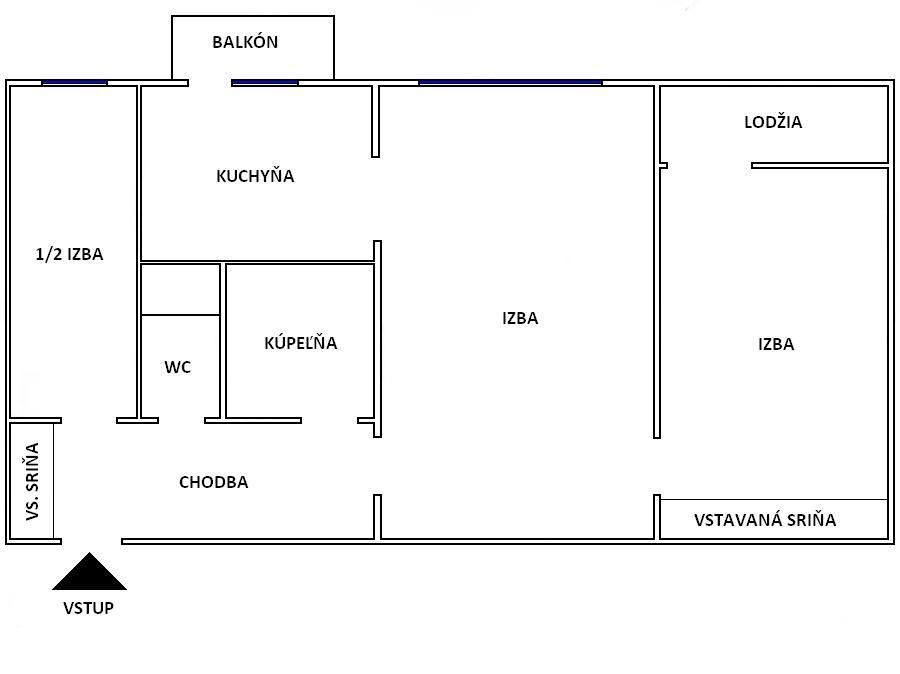 BOND REALITY - Slnečný 2,5 izbový byt situovaný na ul. J.C.Hronského s balkónom a lodžiou