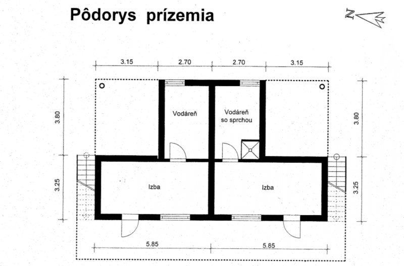 Chata v Rohožníku v blízkosti priehrady