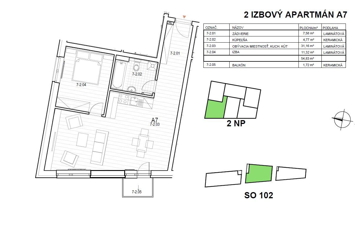 VÝNIMOČNÝ 2 IZB. APARTMÁN S BALKÓNOM - NOVOSTAVBA – MLYNSKÁ DOLINA BA I / STARÉ MESTO