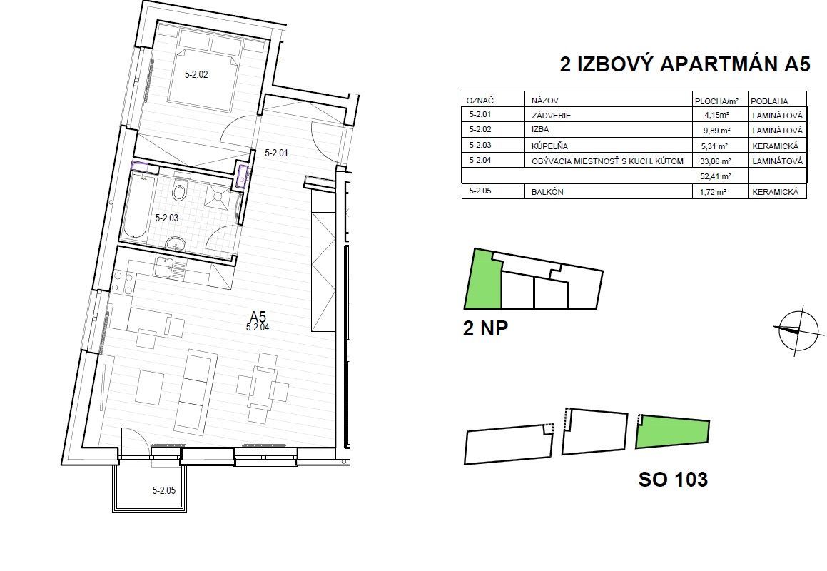 VÝNIMOČNÝ 2 IZB. APARTMÁN S BALKÓNOM - NOVOSTAVBA – MLYNSKÁ DOLINA BA I / STARÉ MESTO