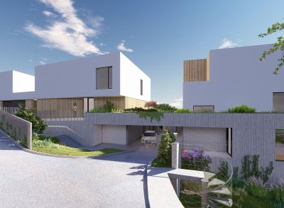 Komfort a estetiku ponúka poschodová vila v troch možných obmenách nad hradom s výťahom pre náročného klienta.