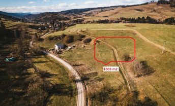 PREDAJ: Investičný pozemok na okraji rekreačnej zóny, 1603 m2, obec Čierny Balog, okres Brezno