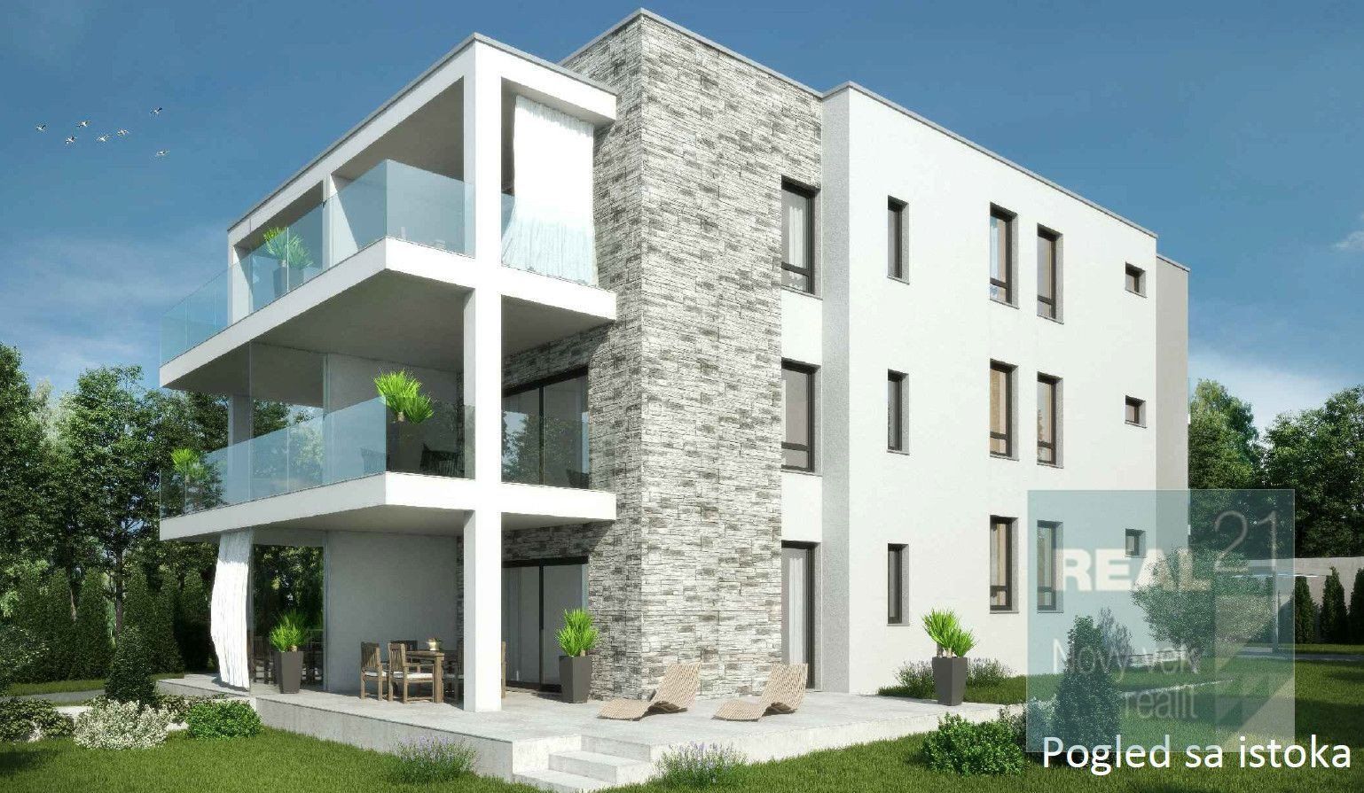 Ponúkame na predaj byty v novej výstavbe, prvý rad od  mora na pláži, v meste Turanj.