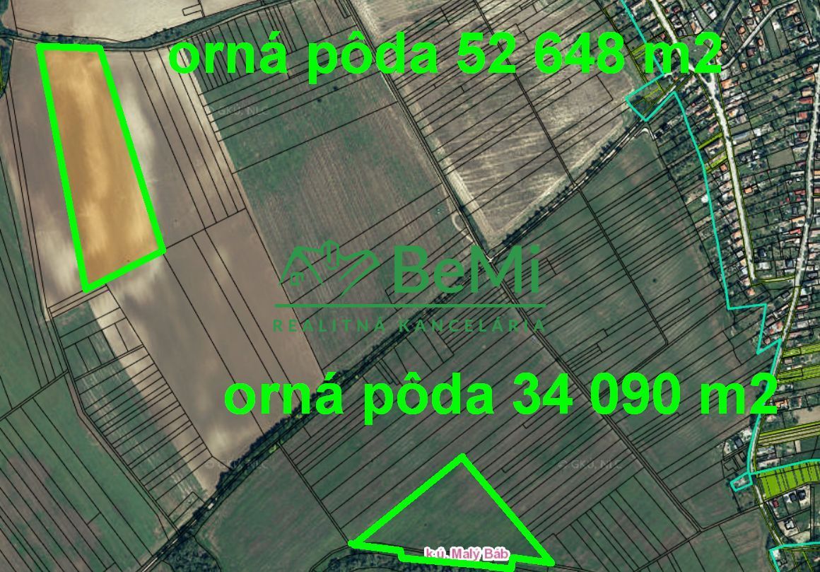 Orná pôda v k.ú.Malý Báb 102 619 m2 ID 270-14-MIGa