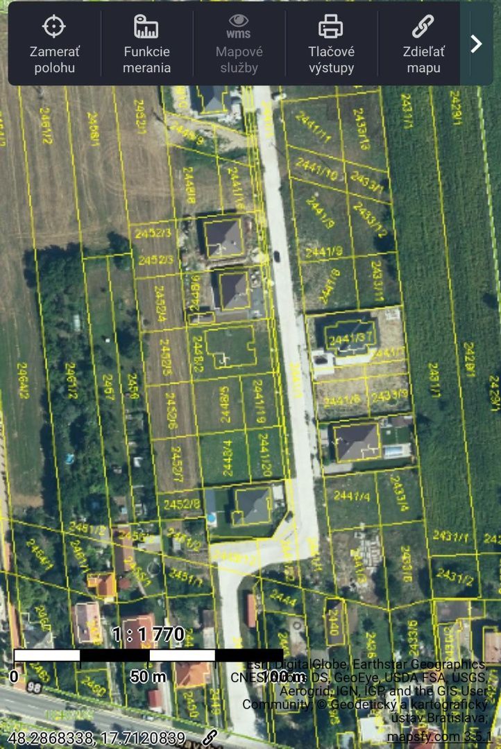 Stavebné pozemky v meste Sereď, výborná dostupnosť na D1 a R1, smer Trnava, Bratislava, Nitra, všetky siete k dispozícii