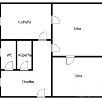2 izbový byt, Komárno, 57.69 m², Pôvodný stav