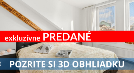 EXKLUZÍVNE PREDANÉ - Bývanie v 3 izbovom byte Bratislava - Nové Mesto