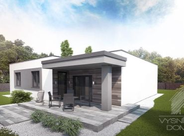 Na predaj bungalov: 4 izbová novostavba s garážou na pozemku 605 m2, zast.plocha 163 m2 v obci Blahová