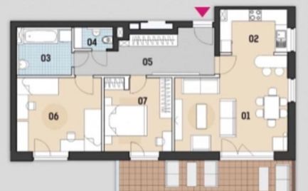 Novostavba - tehlový byt 3+kk, 101 m2, s terasou 15 m2, B. Bystrica,  pre náročných !!!  - cena 303 000 €