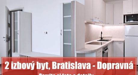 2 izbový byt voňajúci novotou na prenájom, Bratislava - Dopravná