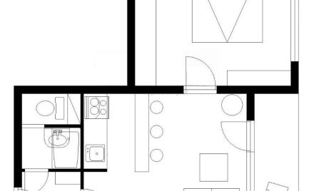 Veľký 1 izbový byt s lodžiou, 41 m2, B. Bystrica, po čiastočnej rekonštrukcii -  cena 124 000€
