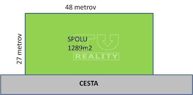 Stavebný pozemok v obci Tvrdomestice s rozlohou 1289m2