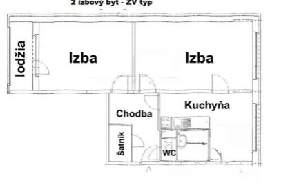 Byt 2 izbový , 53 m2, s balkónom,  B. Bystrica, Fončorda - po  rekonštrukcii - cena 163 000 €