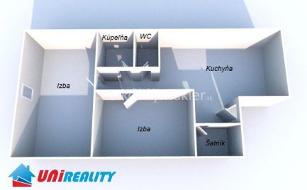 UHROVEC - 2 izbový byt / novostavba / 60 m2 / Veľká pivnica / garáž
