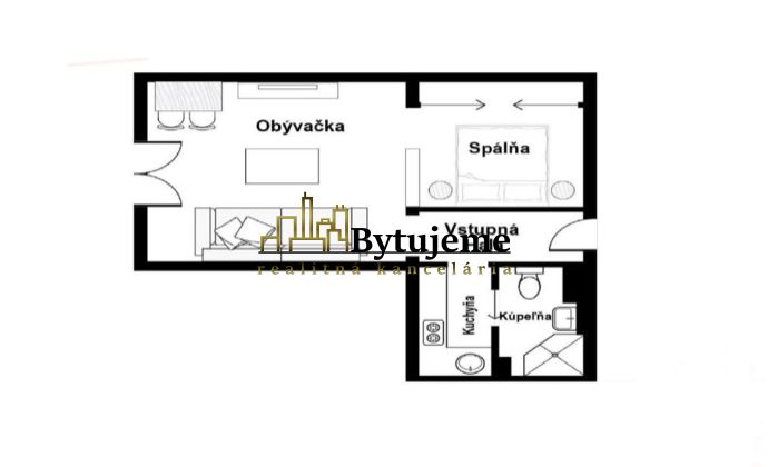 1-izbový byt s balkonom, Bratislava Nove Mesto