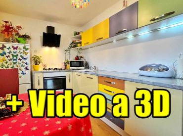 Video a 3D. Byt 2+1, 65 m2 s balkónom, nízke náklady a ticho - Handlová