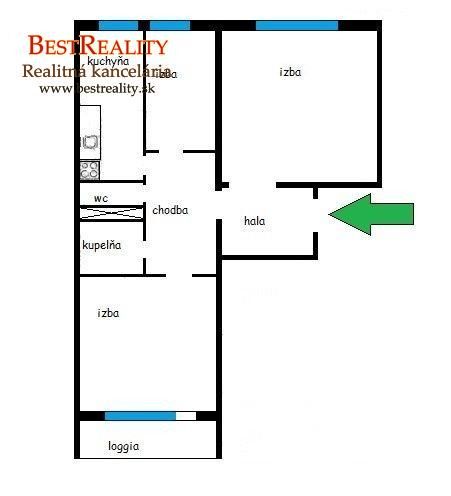 3 izbový byt na predaj, kompletná rekonštrukcia. nepriechodné izby, loggia, Klimatizácia, pekný výhľad Petržalka www.bestreality.sk