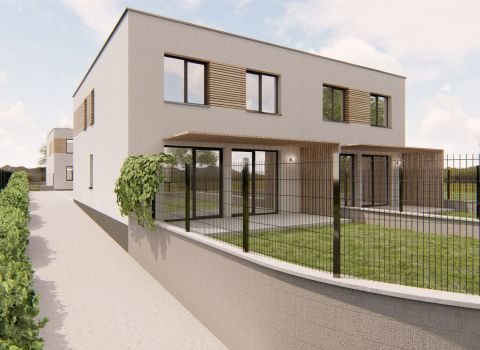 Predaj- nadštandardne riešený projekt štyroch nízkoenergetických 5-izbových rodinný domov (ÚP 157,76 m2), Hainburg an der Donau