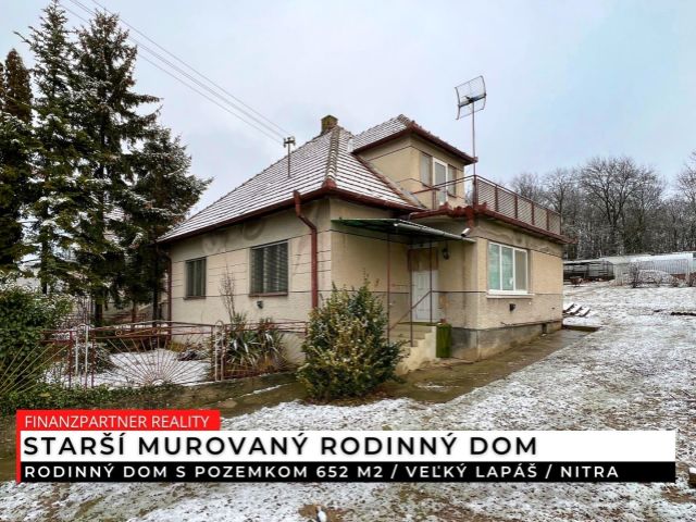 Rodinný dom s pozemkom 652 m2, Veľký Lapáš, Nitra