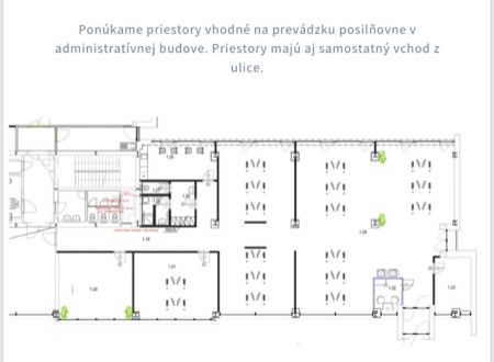 Priestory vhodné pre posilňovňu 350m2, Jarošova ul., Nové Mesto