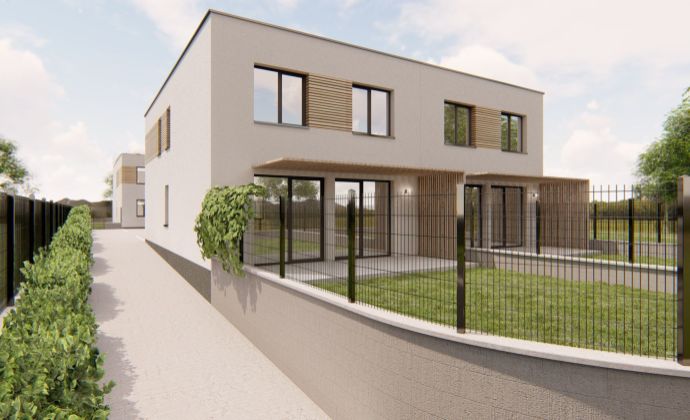 Predaj- nadštandardne riešený projekt štyroch nízkoenergetických 5-izbových rodinný domov (ÚP 157,76 m2, 48 m2 záhrada), Hainburg an der Donau
