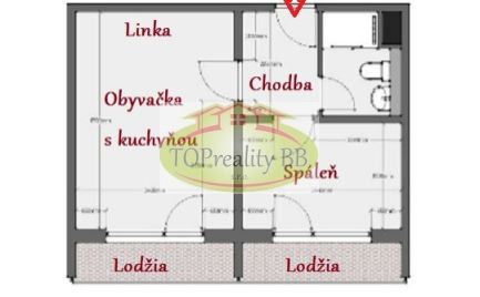 TOP PONUKA - Byt 1 izbový byt , 39 m2 s lodžiami,  B. Bystrica – blízko centra  cena 114 000€