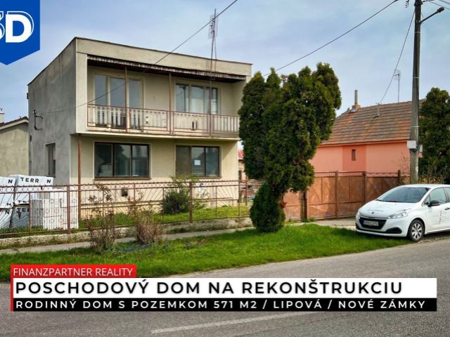 Rodinný dom s pozemkom 571 m2, Lipová, Nové Zámky + 3D