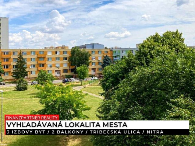 3 izbový byt, 2 balkóny, Tríbečská, Nitra