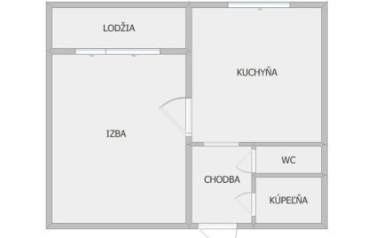 SUPER CENA! PREDAJ 1 IZBOVÝ KLIMATIZOVANÝ BYT S LODŽIOU 39 m²  PO REKONŠTRUKCII