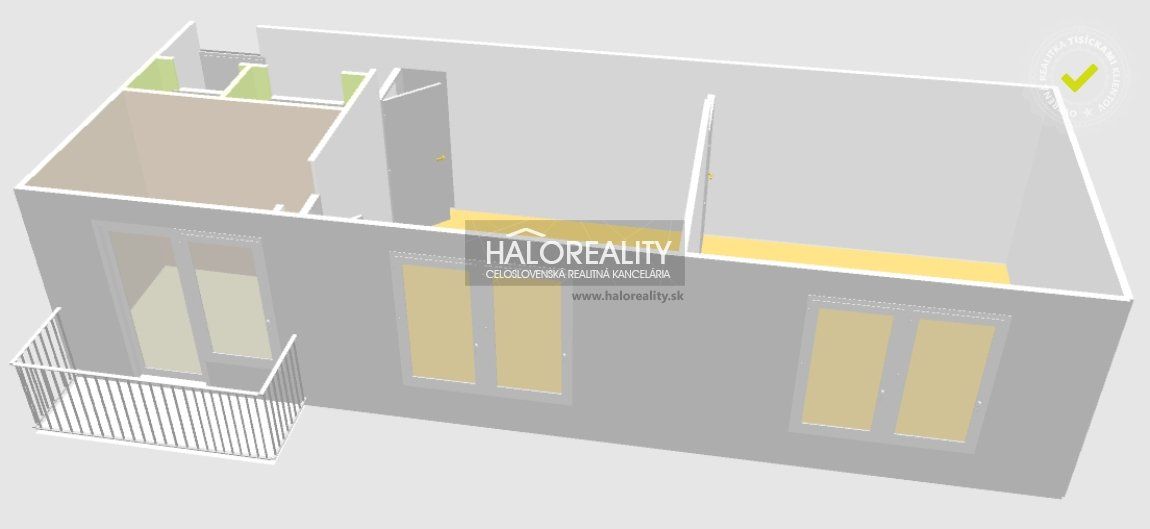 HALO reality - Prenájom, dvojizbový byt Piešťany, Centrum