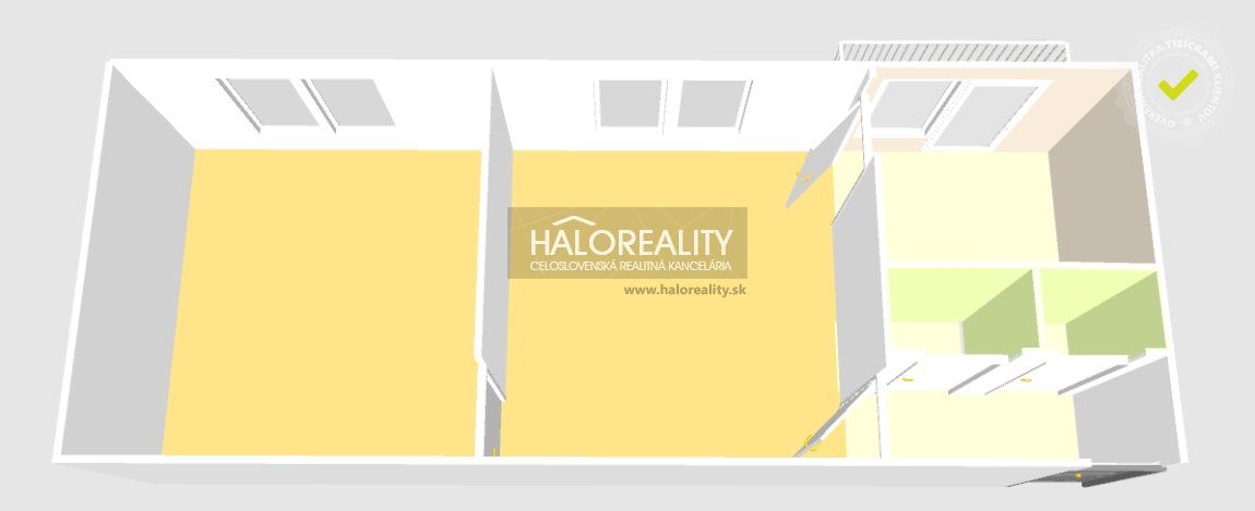 HALO reality - Prenájom, dvojizbový byt Piešťany, Centrum
