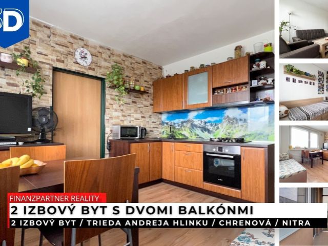 2 izbový byt s 2 balkónmi, Chrenová, Nitra