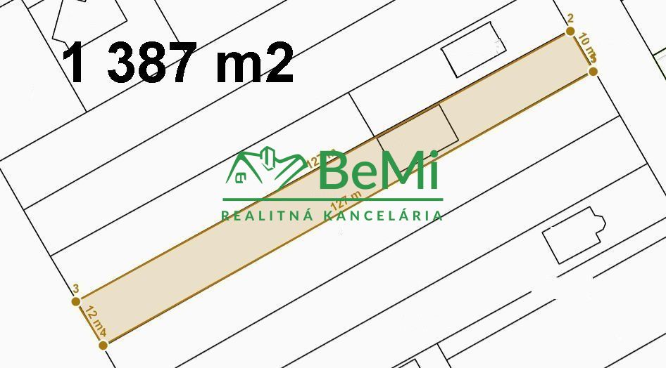 Pozemok (1 387 m2)  Zbehy stavebné povolenie + projekt , pod lesom v obci Zbehy ID 420-14-MIG
