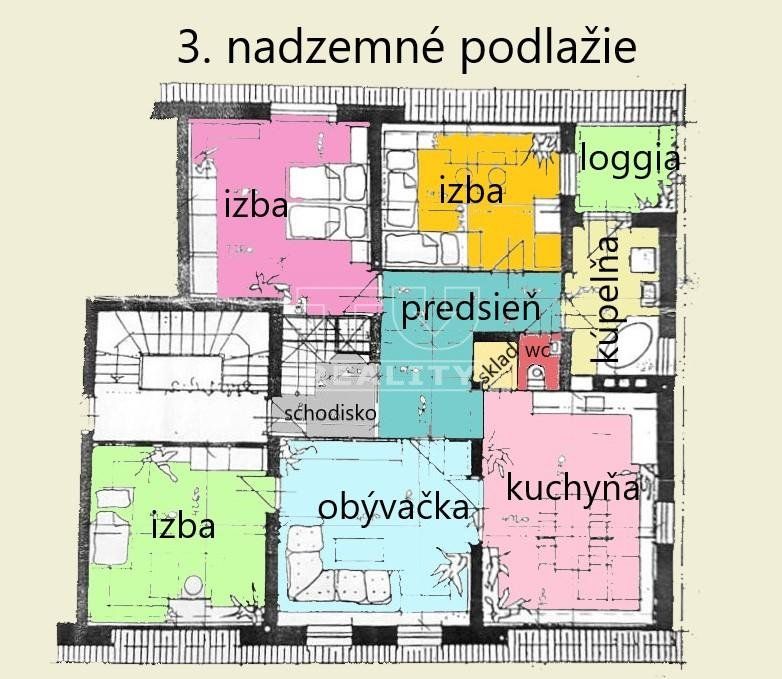 PREDAJ -> PRIESTRANNÝ mezonetový 5 izbový veľkometrážny BYT, VINOSADY, 153,29 m2