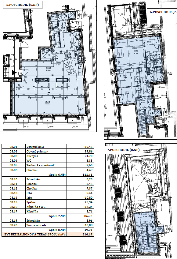 AMEXA » PRENÁJOM 5-izb. mezonet, 217m2 + 80m2 terasa, Palác Motešických
