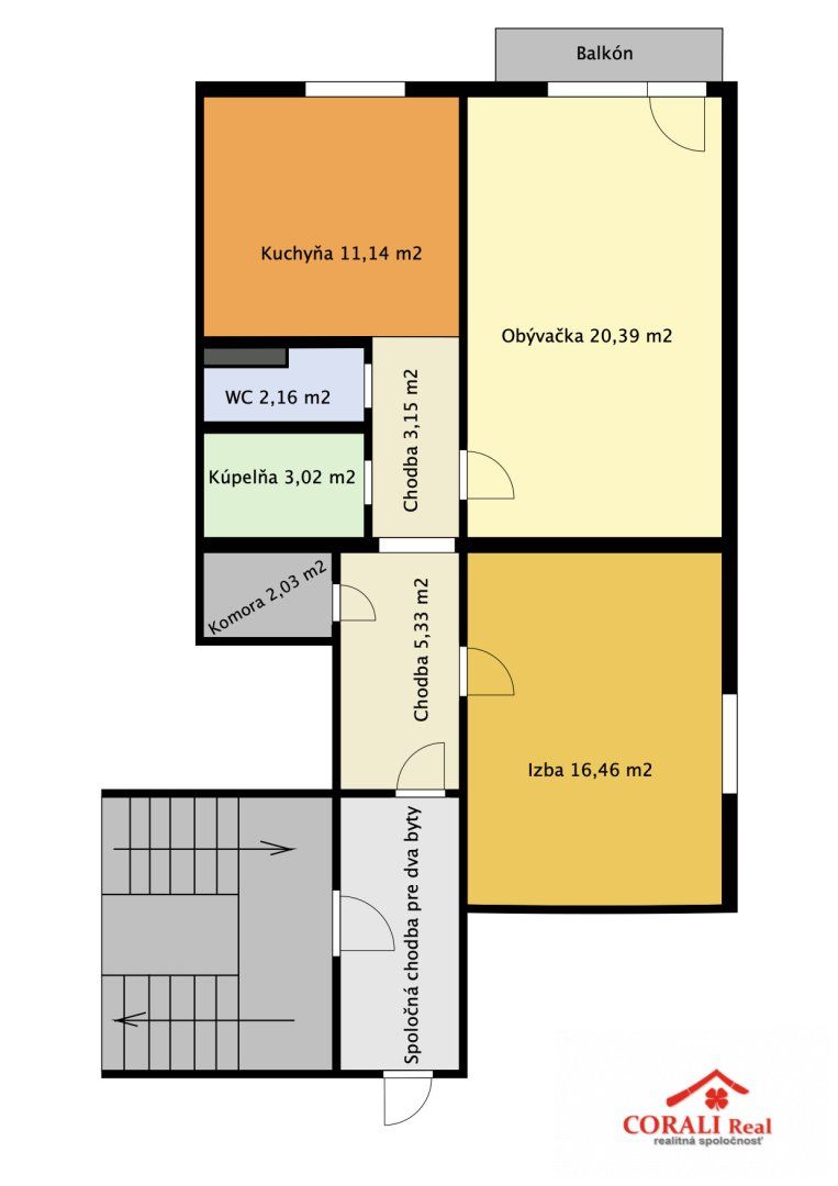 Predaj 2 izbového zrekonštruovaného bytu v Nitre - Klokočine