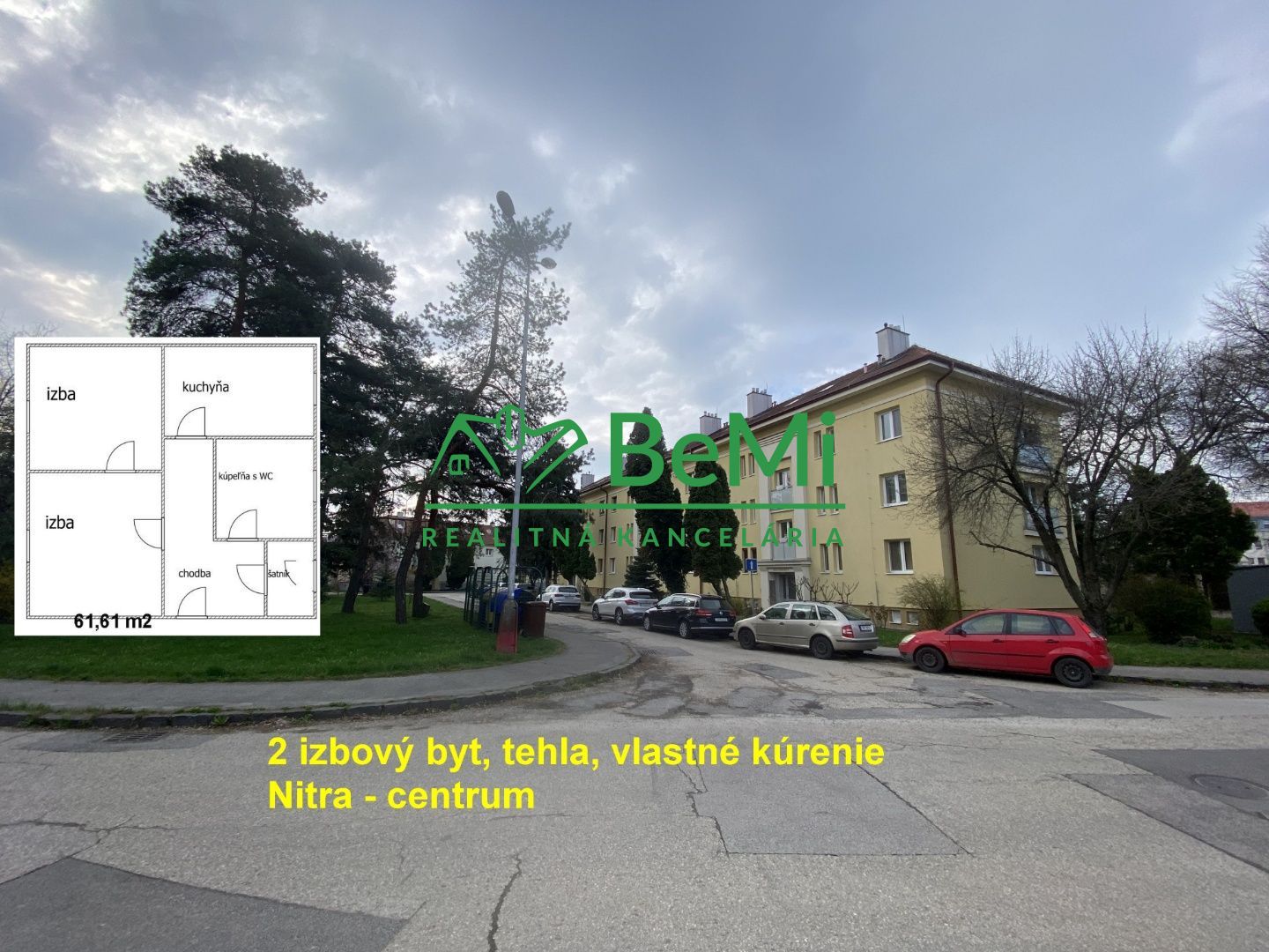 2 izbový byt Nitra - centrum, tehlový,bytový dom, vlastné kúrenie ID 441-112-MIGa