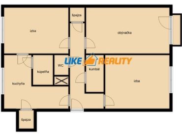 Veľkometrážny 3 izbový  byt s dvoma špajzami PRIEKOPA