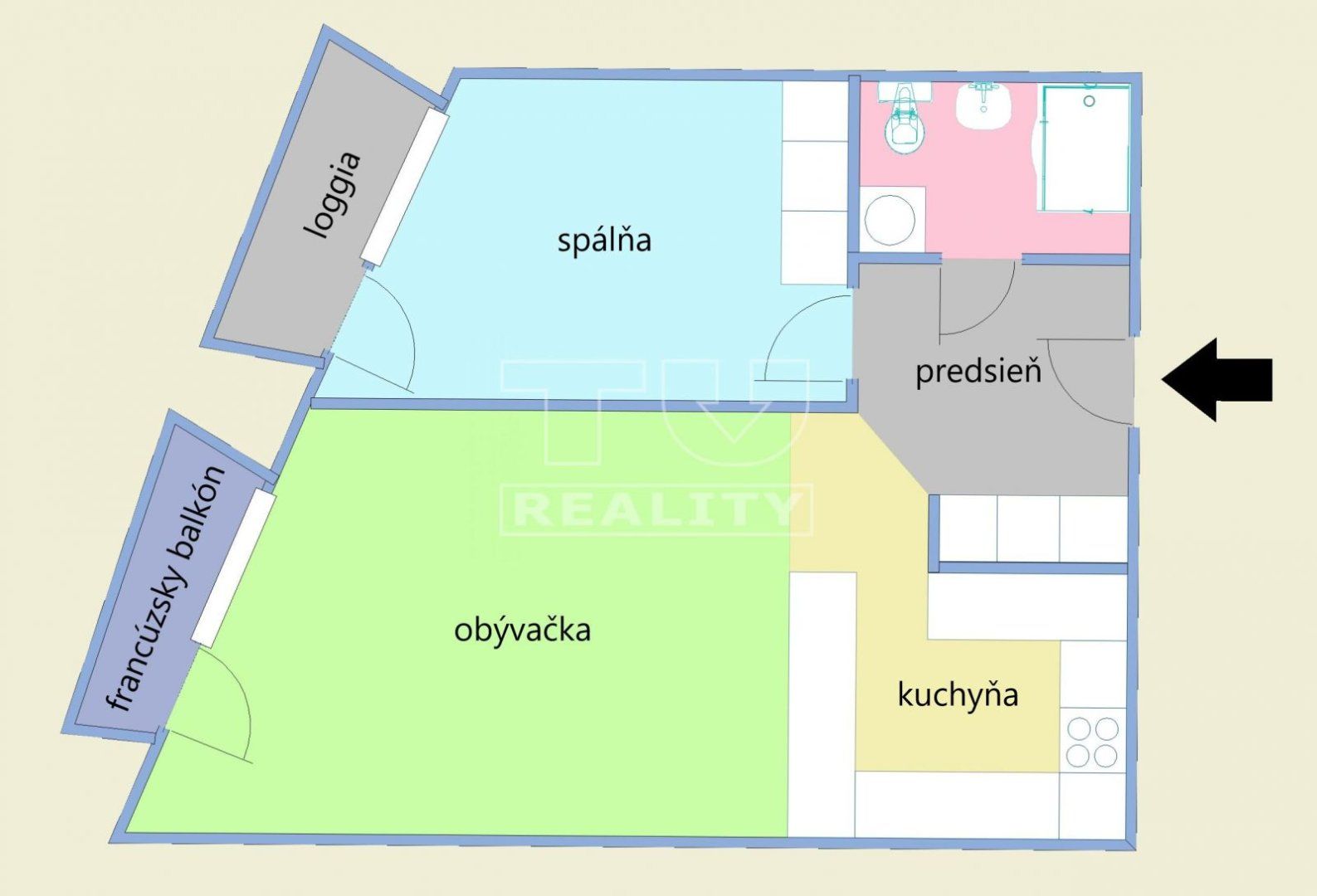 PREDAJ -> 2 izbový byt s loggiou, určený pre milovníkov mesta, SENEC, 51 m2