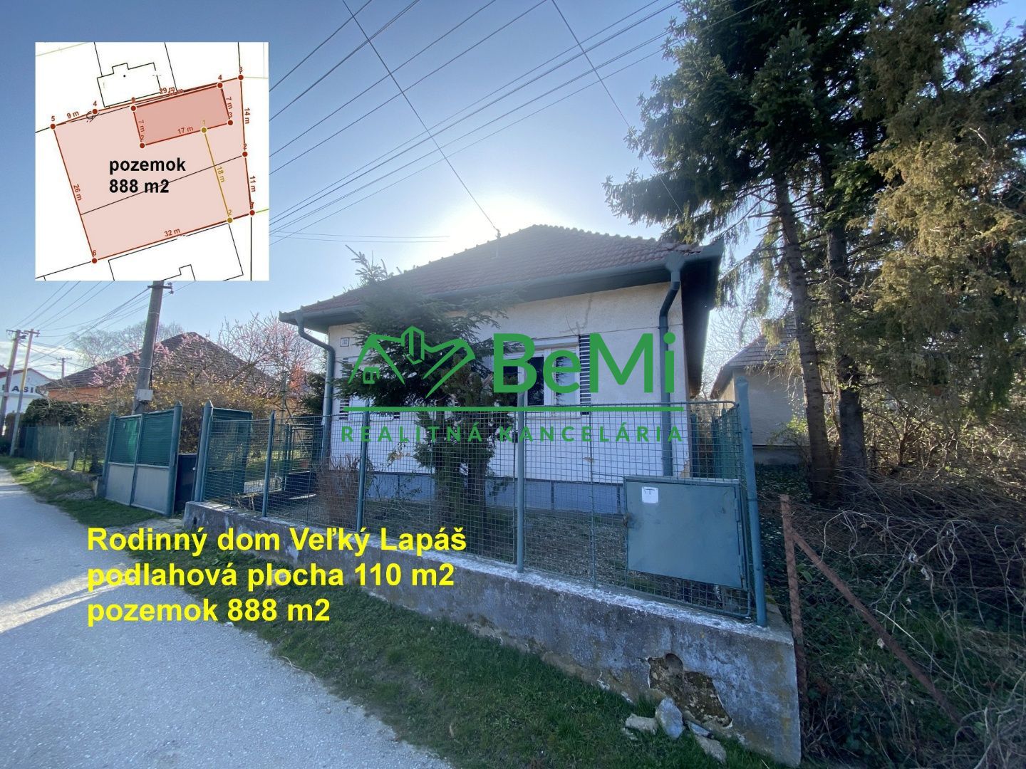 Rodinný dom pôvodný stav, pozemok 888 m2, Veľký Lapáš okres Nitra ID 461-12-MIGa