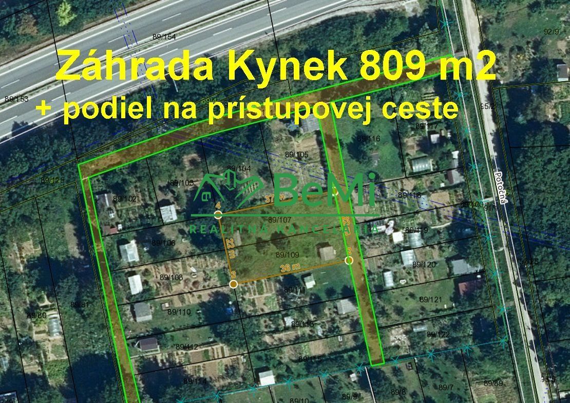 Záhrada  809 m2 Nitra - Kynek ID 466-14-MIGa